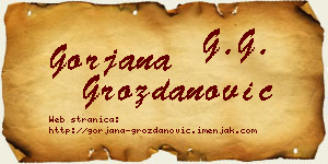 Gorjana Grozdanović vizit kartica